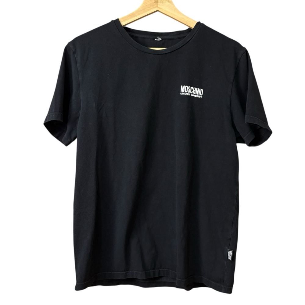 Moschino Underwear T Shirt “under where?” Logo Print Size Small Men’s